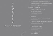 Soirée Arnold Pasquier Jeudi 11 juin 2001. La fémis