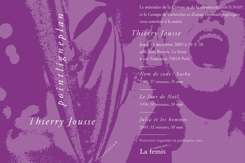 Soirée Thierry Jousse Jeudi 18 décembre 2003. La fémis