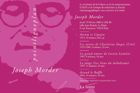 Soirée Joseph Morder Jeudi 19 février 2004. La fémis