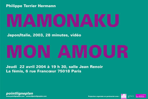 Philippe Terrier-Hermann / Mamonaku mon amour Jeudi 22 avril 2004. La fémis