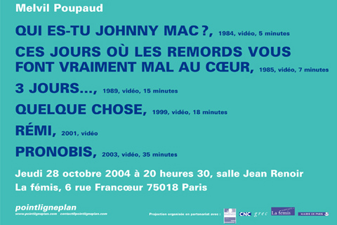 Soirée Melvil Poupaud Jeudi 28 octobre 2004. La fémis