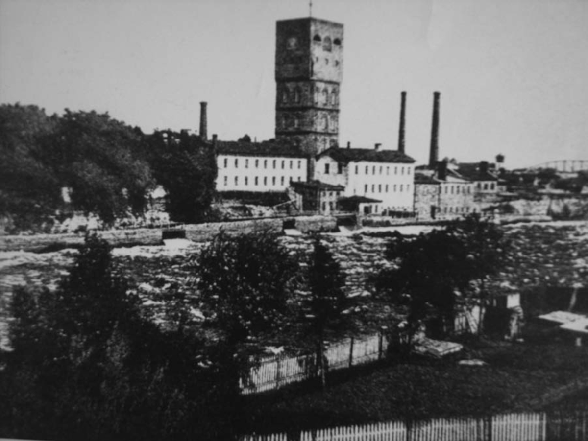 Vue de l’usine Kreenholm, Narva, années 50